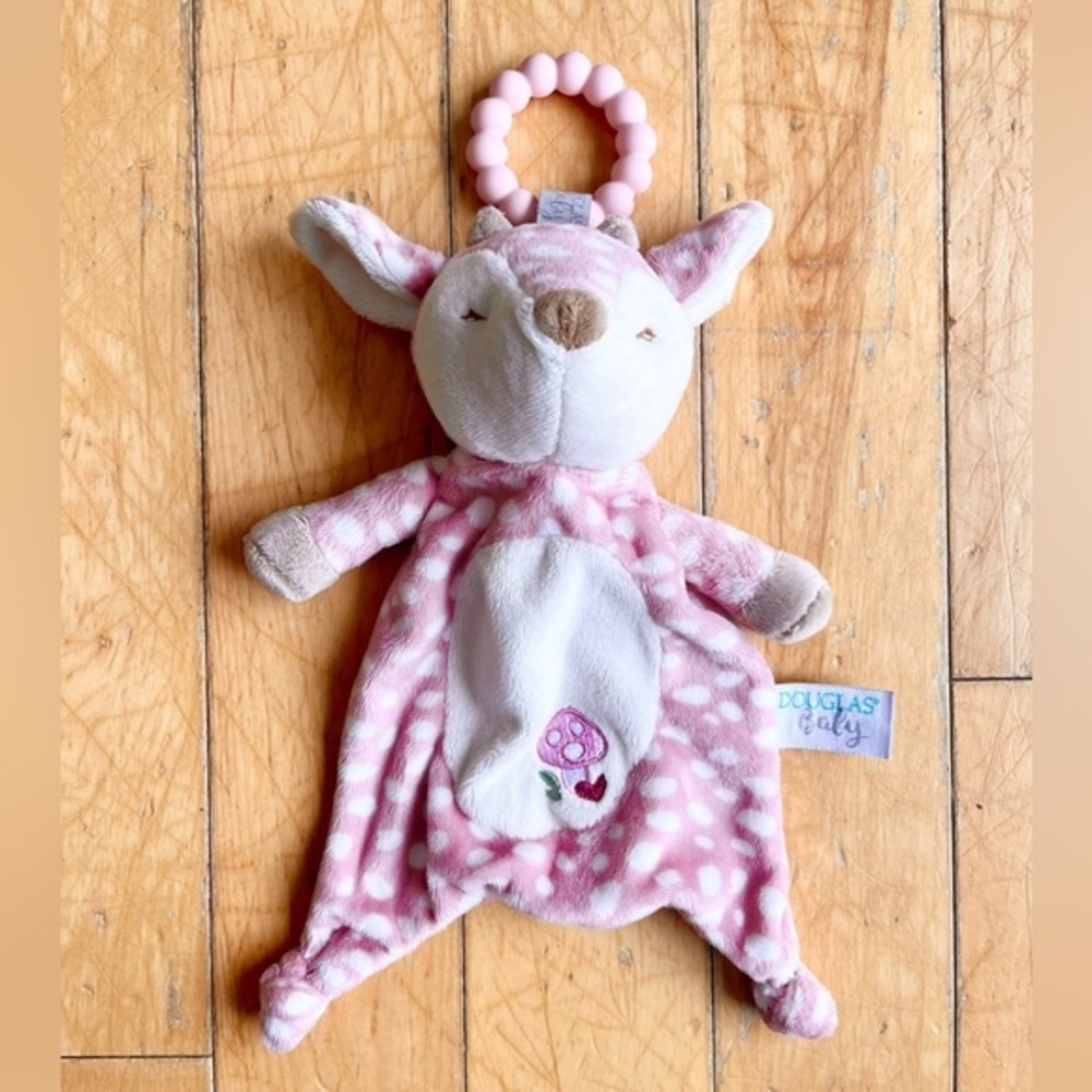 Douglas Baby NEW Pink Fawn Teether Deer Plush Toy